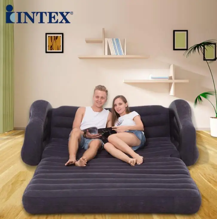 Надувной диван кровать Intex для 2 человек использования в помещении и на