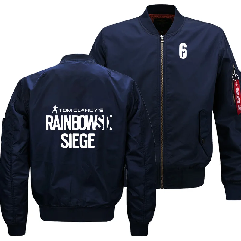 Мужская Летающая куртка Wintter, теплая тонкая куртка Fiy Pilot, Мужская толстовка Rainbow six siege, хип-хоп Harajuku, мужская куртка, Мужская одежда - Цвет: Синий