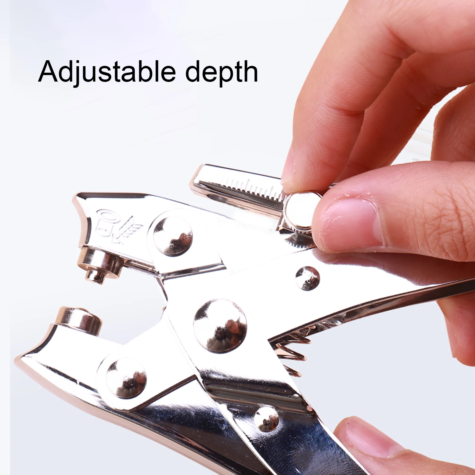 Stainless Steel Hole Puncher Heavy Duty 2 in 1 Household Garment Eyelet Leather Belt Card Shoe Setting Plier for Factory