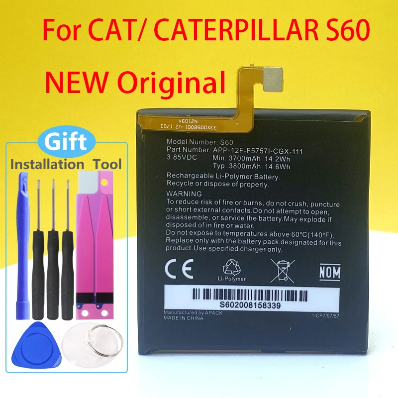 For Caterpillar Cat S40 S50 S60 CUBA-BL00-S50-000 458002-S40 APP-12F-F57571-CGX-111