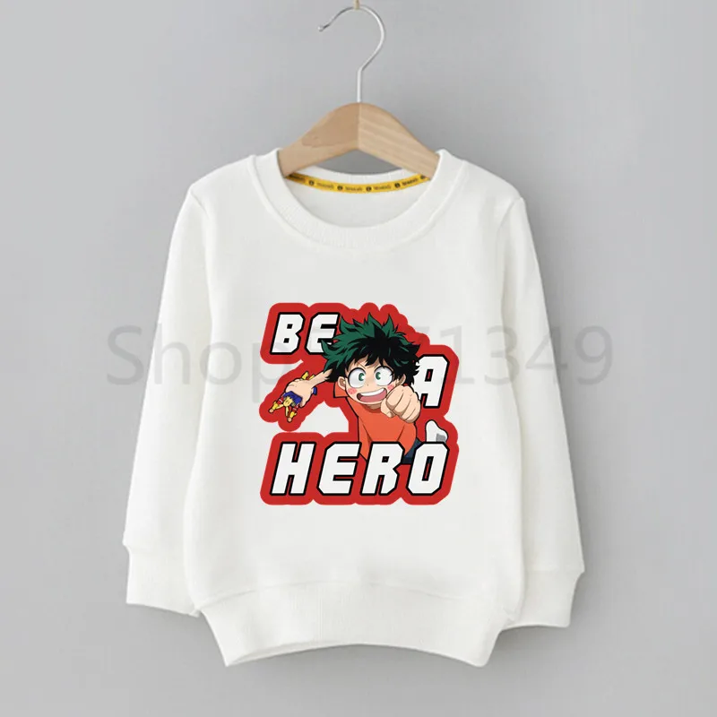 Толстовки с героями мультфильмов «My Hero Academy», «Boku No Hero Academy», весенние повседневные толстовки с капюшоном, Детские однотонные толстовки с капюшоном - Цвет: O