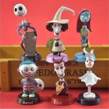 

Children's gift 6 pieces/set Jack Skellington Nightmare series Decorative furnishing articles home decoration moldel