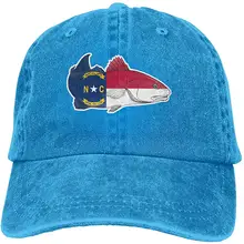 Ejiazhan7 Северная Каролина NC красная рыбка Ретро Регулируемая ковбойская Джинсовая Шляпа Унисекс Хип-хоп черные бейсболки