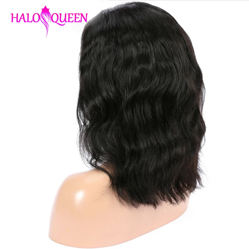 HALOQUEEN короткие кружевные передние человеческие волосы парики боб парик для черных женщин бразильские не Реми волосы парик предварительно выщипанный с ребенком парик
