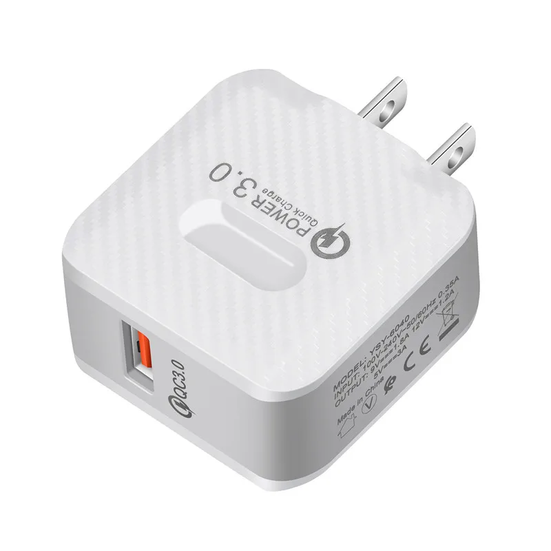 EPULA быстрое зарядное устройство 1USB зарядное устройство для iPhone X XS samsung Xiaomi 9 huawei Tablet QC 3,0 быстрое настенное зарядное устройство адаптер США
