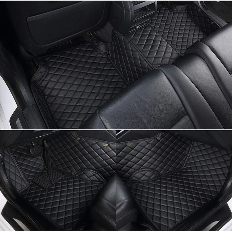 shenlao Custom car floor mats for Toyota yaris rav4 prius camry hilux corolla 2008 verso auris land cruiser avensis wish sienna - Название цвета: black