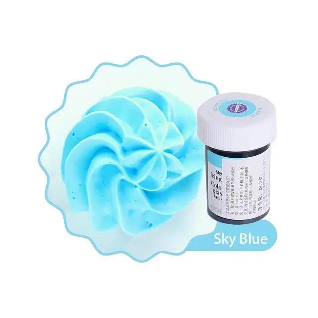 Sky Blue Wilton цвет еды ing глазурь цвета, на гелевой основе, 1 шт 1 oz. Съедобный цвет пигмент для выпечки торта Кондитерские помадки Макарон крем - Цвет: Sky Blue