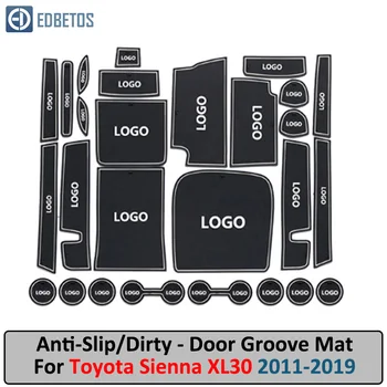 

Anti-Slip Mat For Toyota Sienna 30 XL30 2011 2012 2013 2014 2015 2016 2017 2018 Gate Slot Coaster Anti-Dirty Door Groove Mat