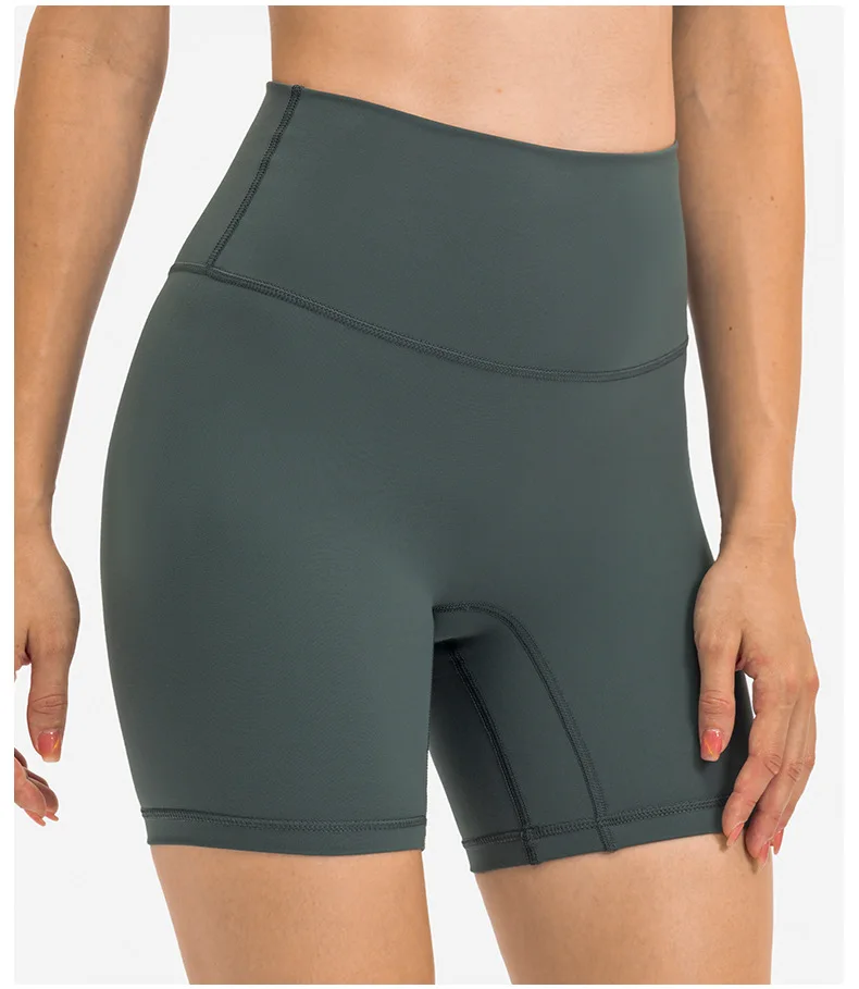 Solid Color Women Sports Shorts Sexy Printing Soft High Waist Fitness Yoga Short Cycling Train Gym Workout Tight Athletic Clothe