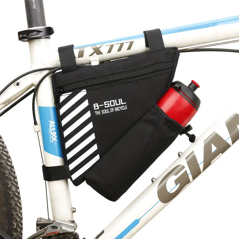 

B-SOUL Waterproof Bike Triangle Bag For Bicycle Front Frame Bag Cycling Top Tube Bag Water Bottle Pocket Bicycle Bag