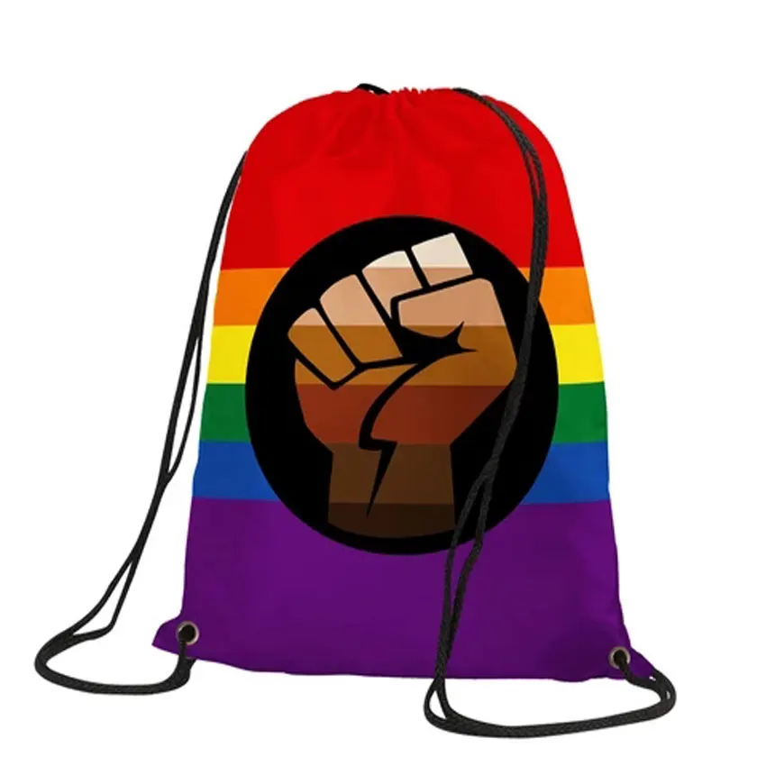 Pride support Fist Pride Drawstring рюкзак высокого качества сумка логотип 30x45 см Спорт