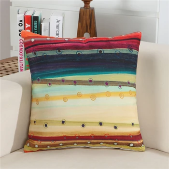 

Colorful Graffiti Series Linen Cushion Cover Novelty Single Side Printing Pillowcase Sofa Bed Chair 45x45cm Cushion Cover