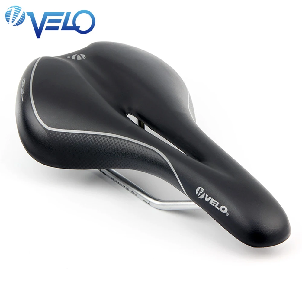 Black Velo гель велосипедное седло MTB велосипедные седла горный велосипед гоночный супер легкое седло PU дышащая мягкая подушка седла части - Цвет: Black