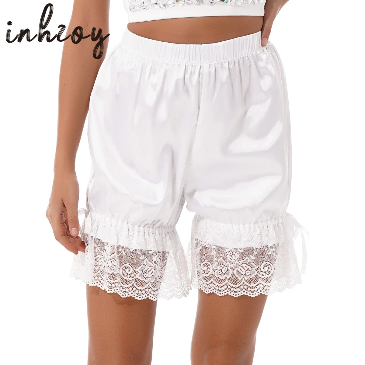 Lolita cortos de satinado para mujer, ropa interior de seguridad|pantalones cortos interiores de sujeción| - AliExpress