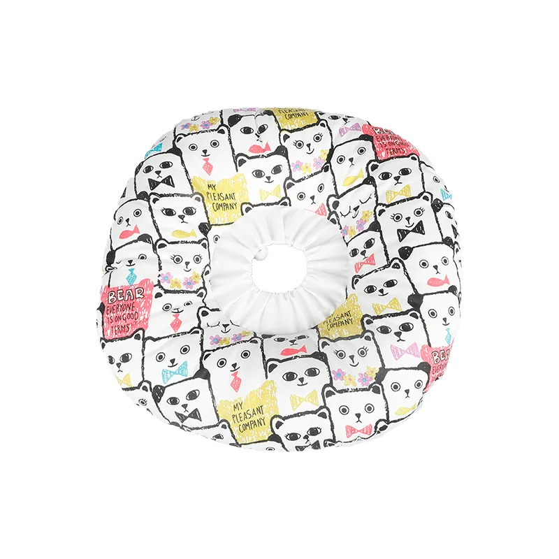 Pet Elizabeth Circle Doughnut удобный и мягкий ошейник для защиты от царапин и вылизывания головы - Цвет: Красный