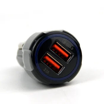 

1 Pc Car Charger Usb Quick Charge 3.0 For Mobile Phone Dual Usb Car Charger Qc 3.0 Fast Charging Adapter Mini Usb Car Charger