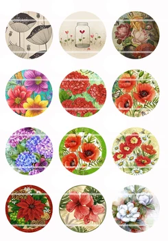 

Handmade Colorful picture Round Glass Cabochons Refrigerator magnet for Necklace Decoration and Phone Chain Accessaries196
