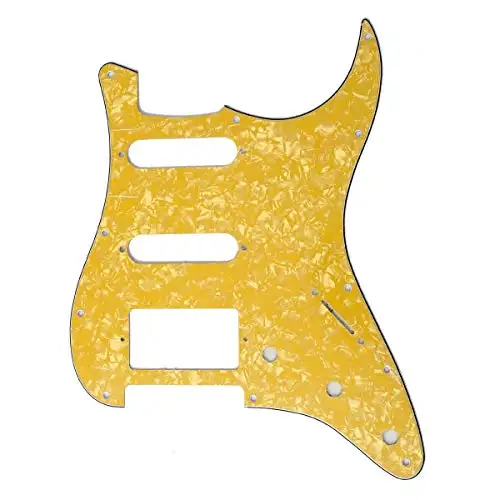 HSS 11 отверстий электрогитара Strat pick guard царапина пластины pick Guards для гитарных частей 3Ply Состаренный белый - Цвет: 18.45