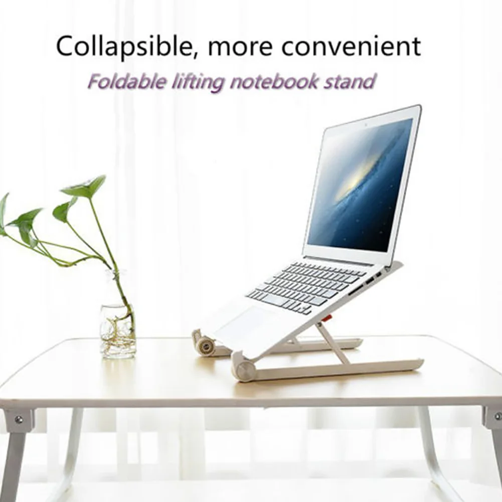 Color : White Laptop Cooler Lifting Bracket USB Expansion Bracket Cervical Vertebral Support Ultra-Thin Portable