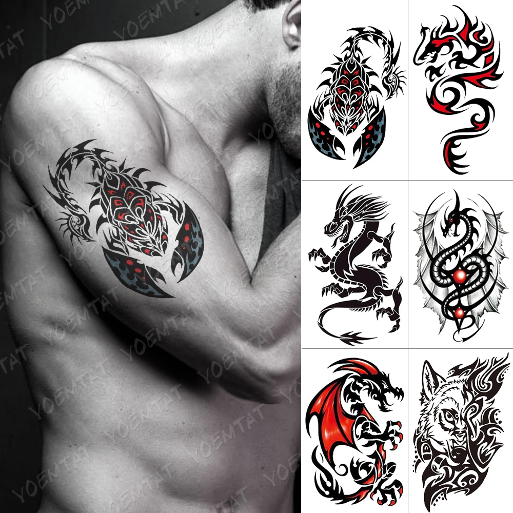 Waterproof Temporary Tattoo Sticker Scorpion Red Wing Dragon Flash Tattoos Wolf Body Art Arm Owl Maori Totem Fake Tatoo Men Temporary Tattoos Aliexpress Waterproof Temporary Tattoo Sticker Scorpion Red Wing Dragon Flash Tattoos Wolf Body Art Arm Owl Maori Totem Fake Tatoo Men Temporary Tattoos Aliexpress