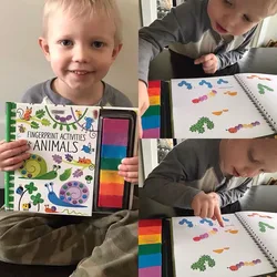 Finger Graffiti Painting Picture Book Pigment Washable Color，Baby Learning To Draw， Art Supplies Coloring Book Creative Seal Art