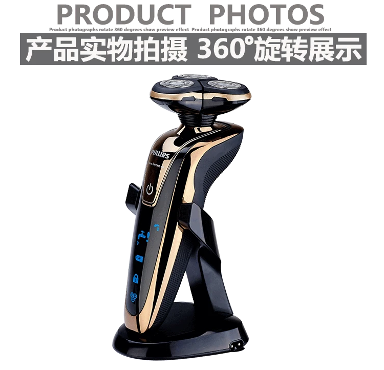 Holland Genuine Original 4D Smart Men's Rechargeable Three Cutter Head Electric Shaver Fully Washable Beard Shaver