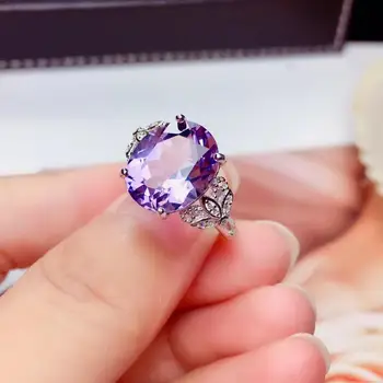 

Natural and real amethyst rings Free shippinggemstone 925 sterling silver Ring ,Wedding Ring