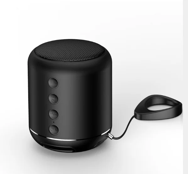Мини Портативный bluetooth динамик сабвуфер Беспроводная колонка бас звук стерео сабвуфер Fm радио Handsfree Tf карта Usb Mp3 плеер - Цвет: Черный