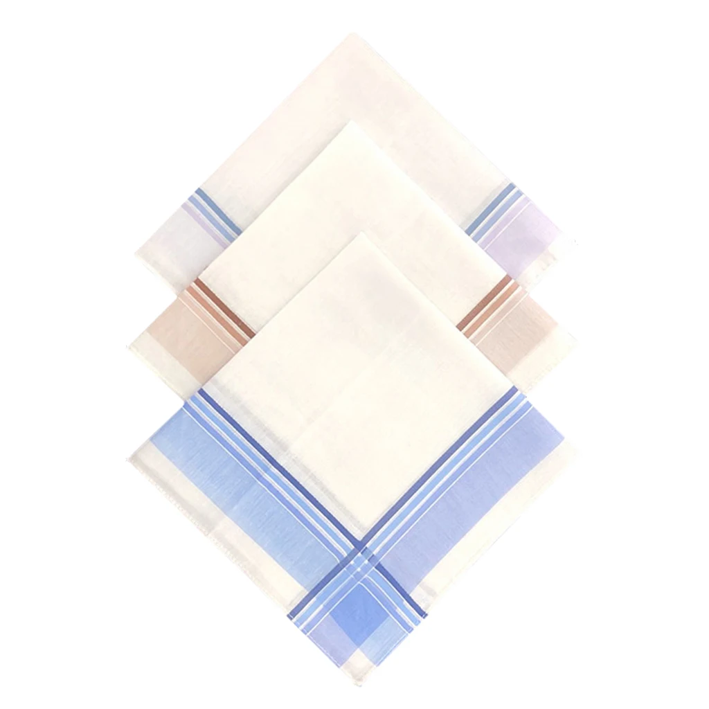 12pcs Men's Vintage Plaid Handkerchiefs 100% Cotton Pocket Square Gift Set