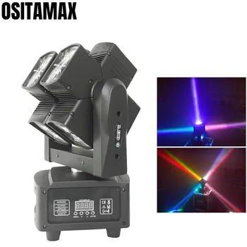 

LED Beam Stage Party Light 8X12W Beam Moving Head Infinite Rotation Hot Wheels RGBW 4IN1 Professional Party Light for DJ Wedding