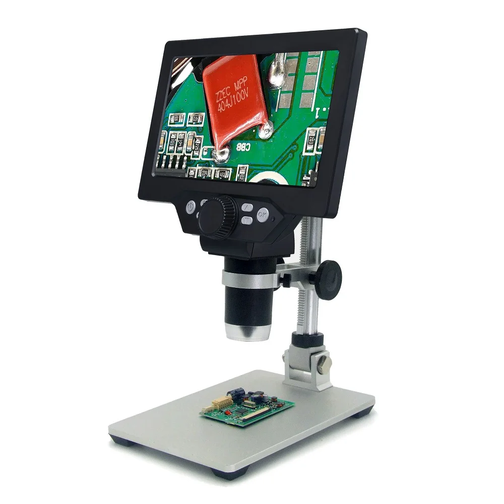 US $63.99 G1200 7 Inch 12MP 11200X Digital Microscope for Soldering Electronic 500X 1000X Microscopes Continuous Amplification Magnifier