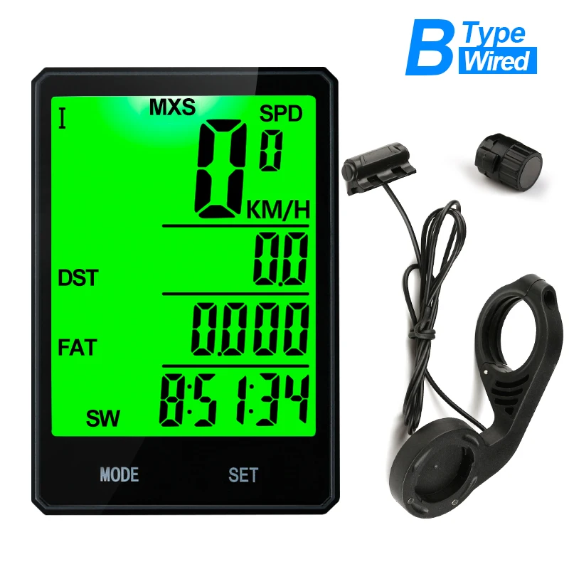 2.8'' Wired/Wireless Cycle Bicycle Computer Bike Speedometer Odometer Waterproof