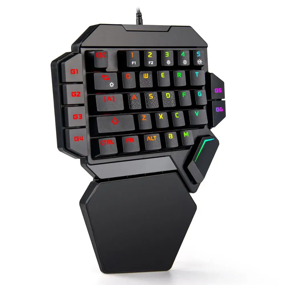 keyboard desktop RedThunder One-Handed Mechanical Gaming Keyboard RGB Backlit Portable Mini Gaming Keypad Game Controller for PC PS4 Xbox Gamer portable computer keyboard Keyboards