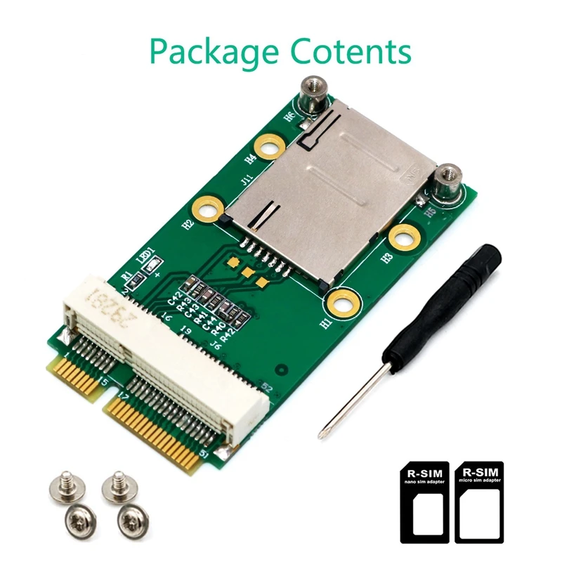 Мини адаптер PCI E Express для с слотом sim карты 3G/4G WWAN LTE GPS эластичным флип|Платы