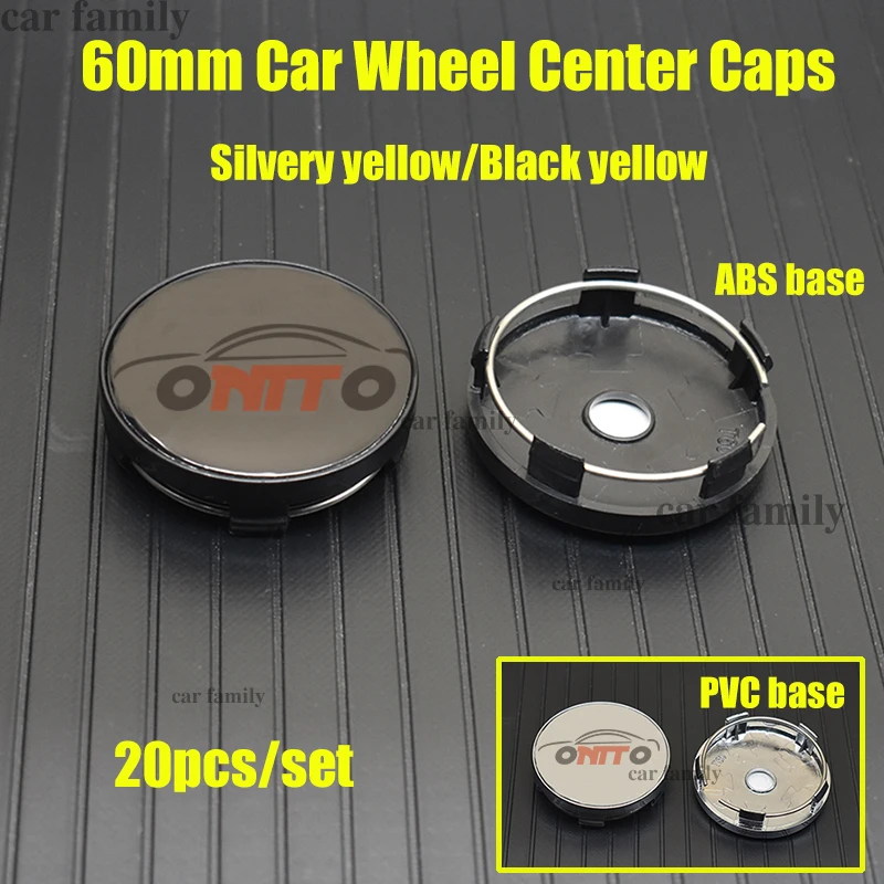 

20pcs Dust-proof Car Wheel Center Cap Wheel Rim Hub Cap 60mm 2.36inch 6cm PVC/ABS For lanos orlando captiva lacetti aveo niva