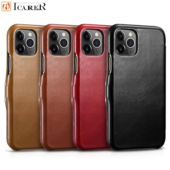 

100% Genuine Real Leather Case For iPhone 11 Pro Max XS XR 7 8+ Magnetic Original Vintage Cowhide Leather Wallet Flip Case Cover