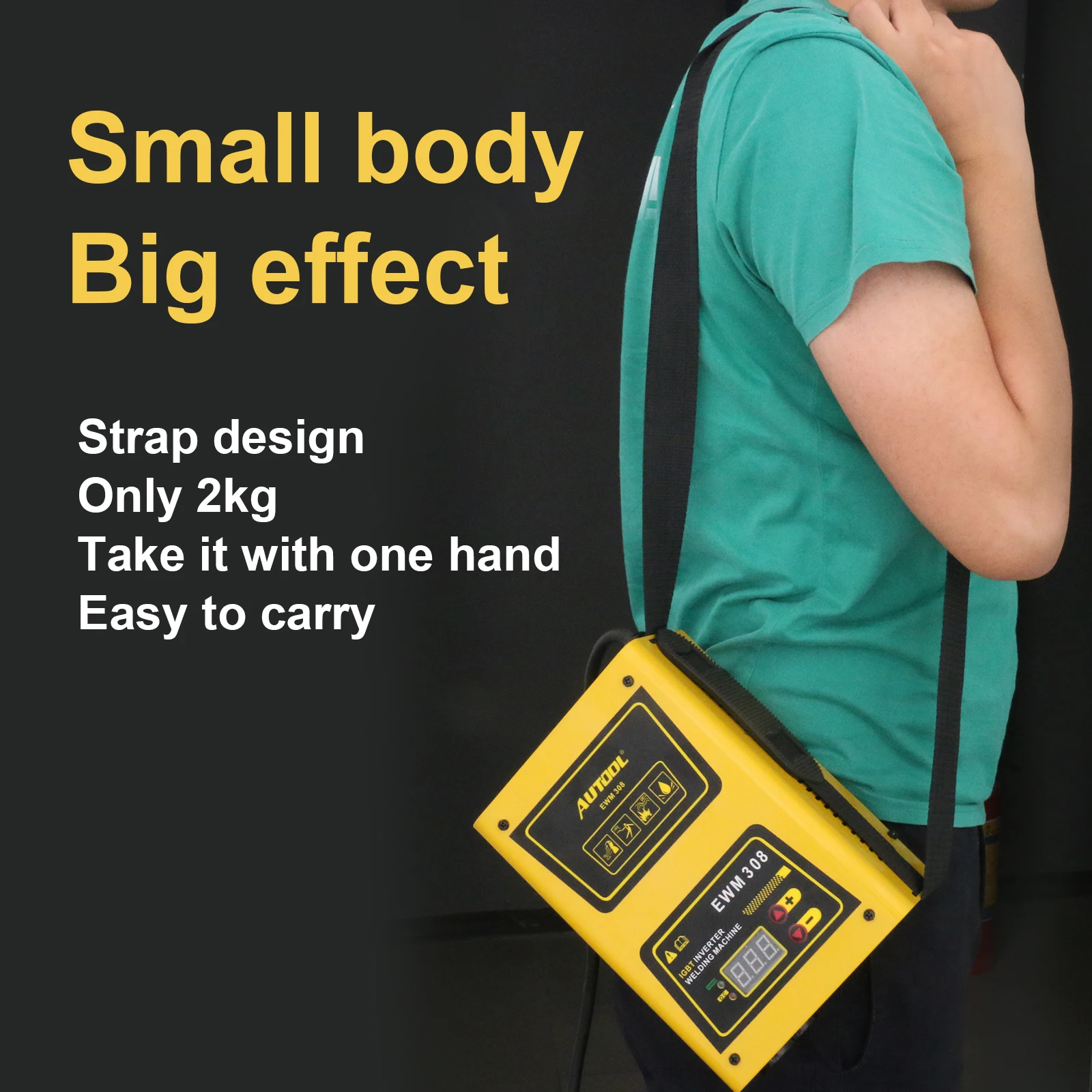 

Portable ARC Welder 20-120A IGBT Inverter Lightweight Electric Welding Machine For DIY Welding 220V AC EUPlug With Strap Design