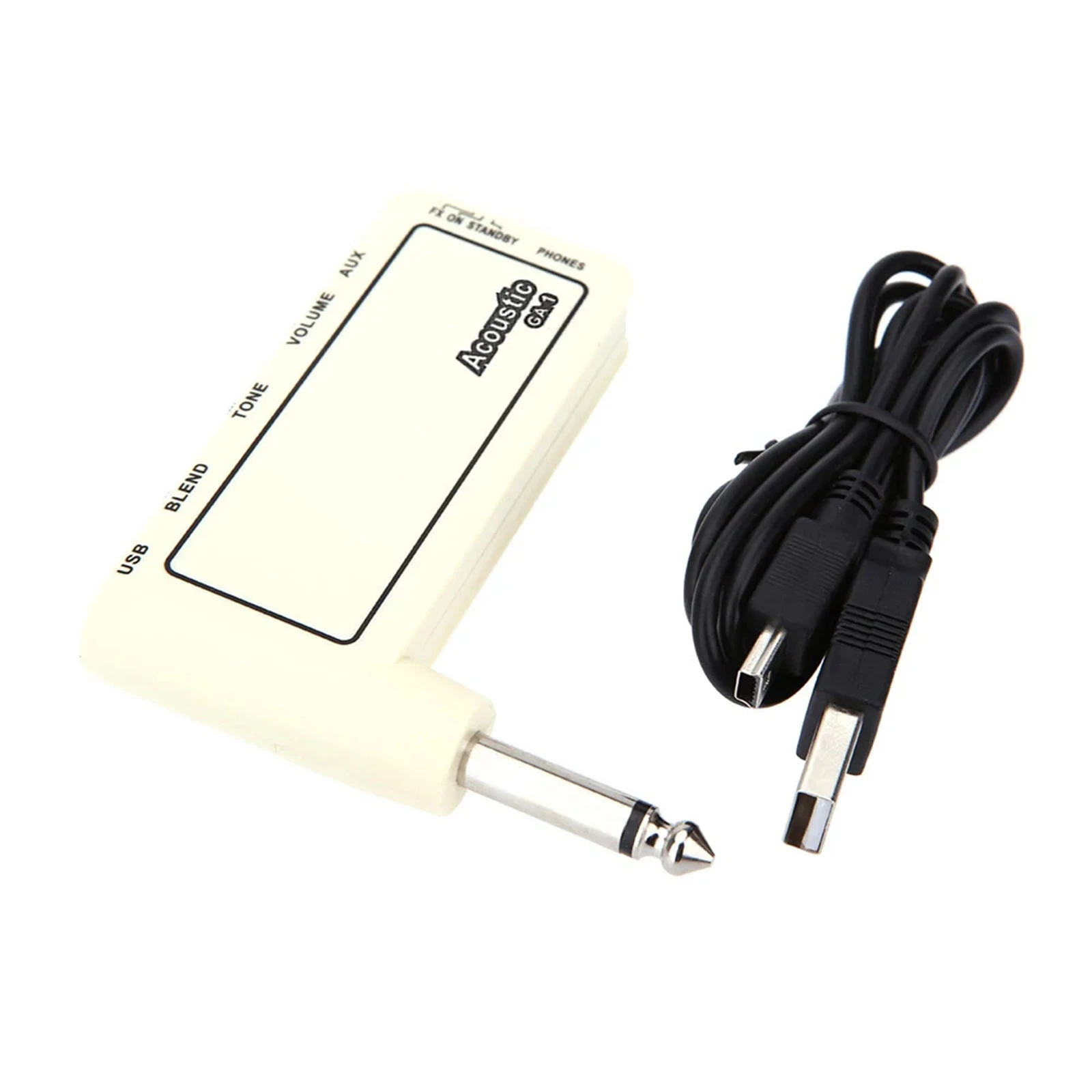 Portable Guitar Bass Headphone Amp Carry On USB Chargable Guitar Headphone Amp with Blend Tone Volume Knob Instrument Device