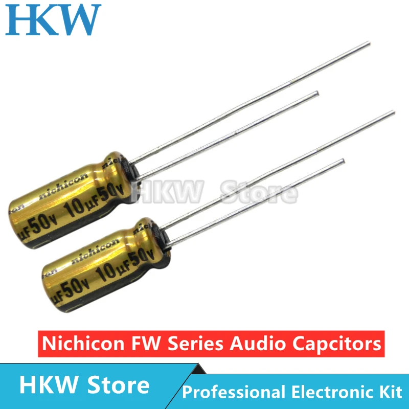 Condensador electrolítico 10uF 100V para audio Premium grado MUSE Nichicon 