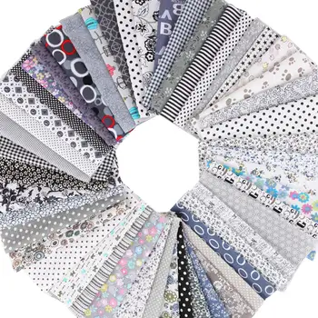

50 Pcs Assorted Fat Quarters Bundle Quilt Quilting Cotton Fabric Sewing DIY Set