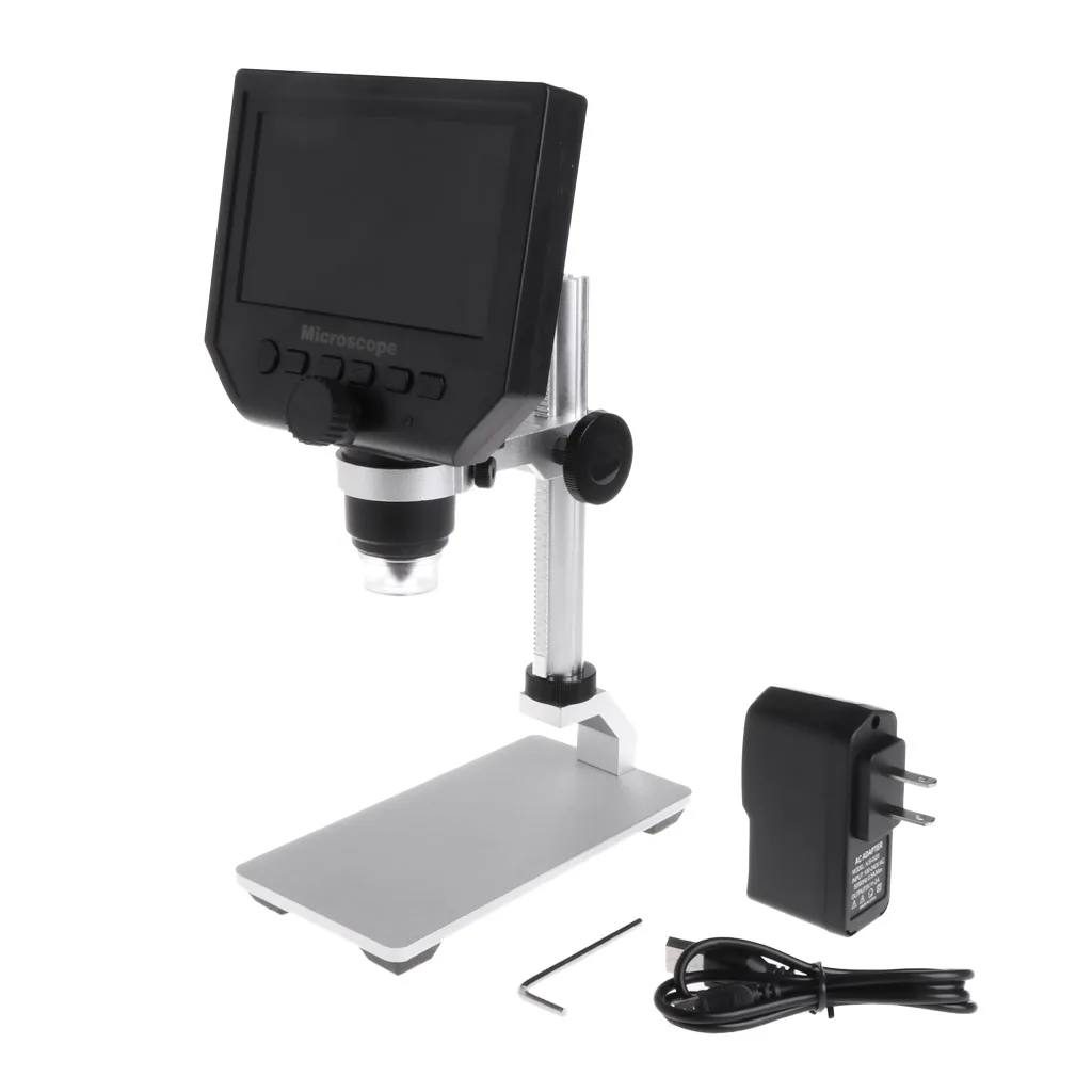 

G600 4.3" LCD Digital Microscope LED Zoom 1-600X 3.6MP HD Camera Video Recorder Drop Ship Support
