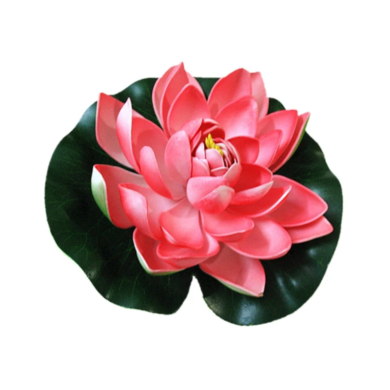 1pc Colorful Home Artificial Fake Lotus Simulation Water Lily Floating Flower Pond Tank Plant Garden Pool Plant Ornament - Цвет: MQP