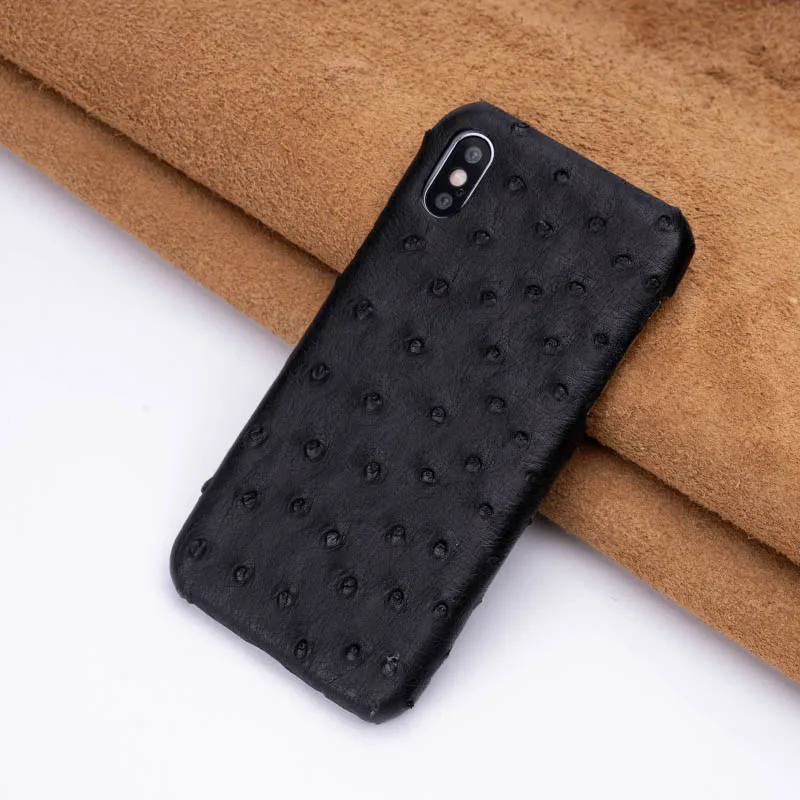 

Ostrich Skin Phone Case For IPhone X XS Max XR Half-Wrapped Case For Apple 5 5S SE 6 6S 7 8 Plus Protect Phone Case