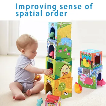 

Children's Stacking High Toy Animal Jenga Early Education Puzzle Enlightenment Board Game Parent-child Game