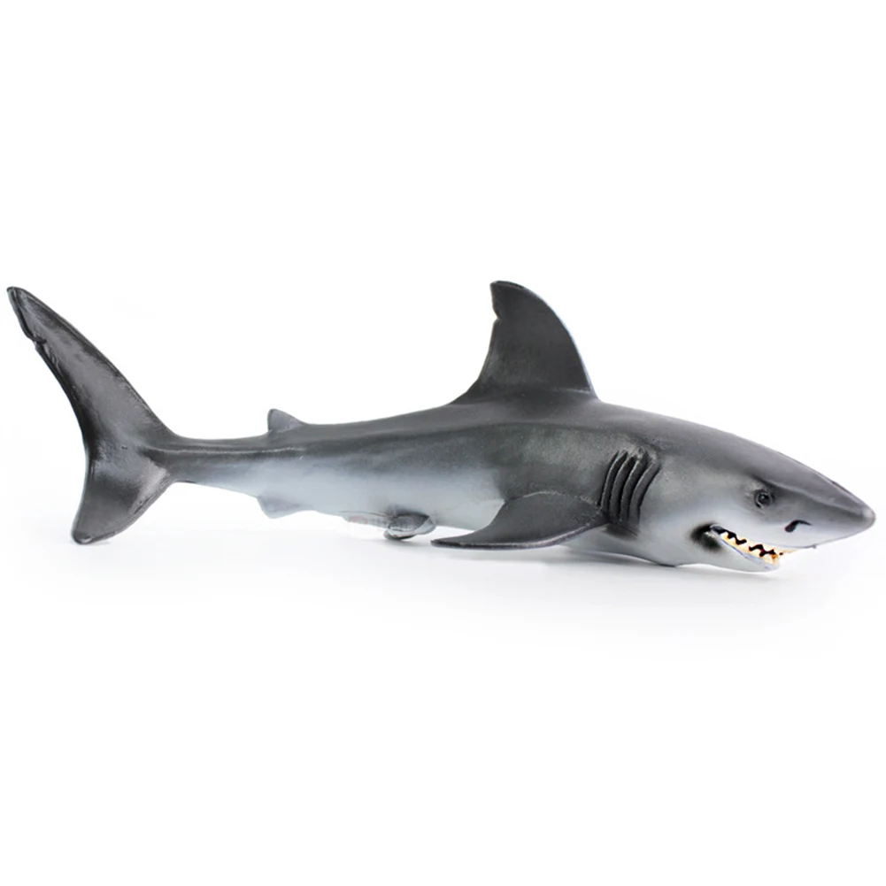 Большая белая акула, Прямая поставка, имитация Sharkly морских животных, ПВХ Модель, фигурка, украшение на стол, обучающая игрушка