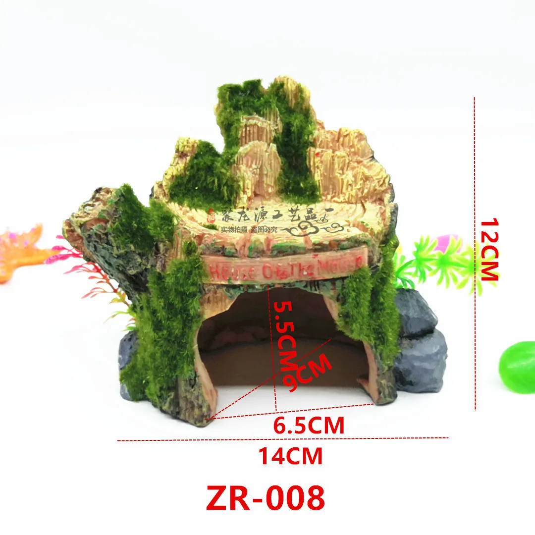 Аквариумные аксессуары для ландшафтного дизайна имитативное дерево коряга рыбный резервуар декорация для аквариума пейзаж рыба отверстие в дереве паук ден