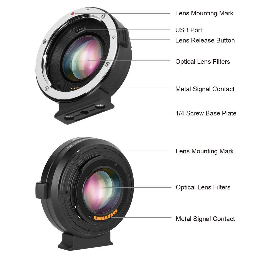 Усилитель для объектива Commlite адаптер камеры Canon EF EOS M скорость 0 71x фокусное