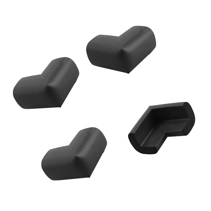 

4 x BABY SAFETY CORNER CUSHIONS - DESK TABLE COVER PROTECTOR - SAFE FOR CHILD-Black