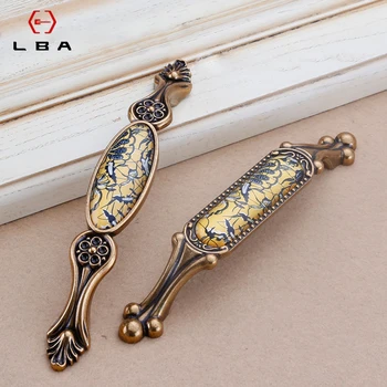High Grade European Zinc Alloy Door Handle Furniture Knobs and Handles For Kitchen Cabinets Closet Handle Drawer Pull Handle