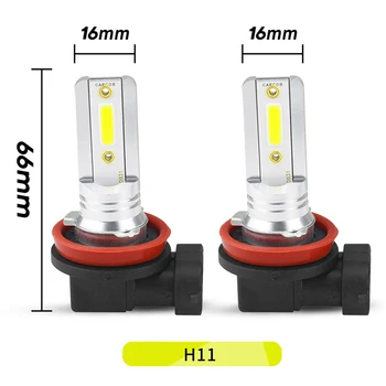 

2pcs LED headlights H11 H8 Bulb High Power 6500K 100W Waterproof Aluminum